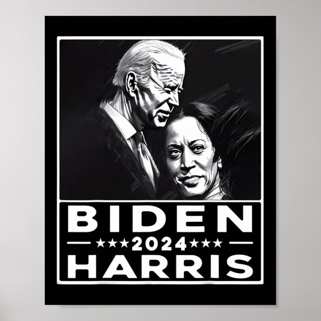 Affiche Harris 2024 47e élection du président Joe Biden Ka (Devant)