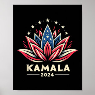 Affiche Harris 2024 Campagne présidentielle American Lotus