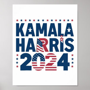 Affiche Harris 2024 Déclaration patriotique politique Démo