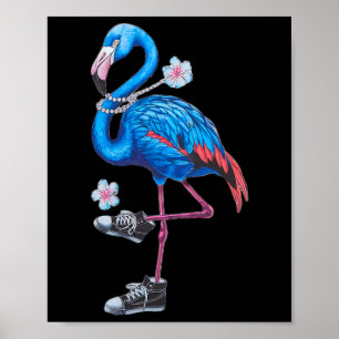 Affiche Harris 2024 Flamant rose Style Retro tendance avec
