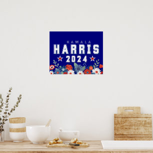 Affiche Harris 2024 Floral Election
