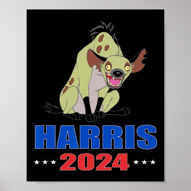 Affiche Harris 2024 Funny Hyena (Devant)