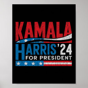 Affiche Harris 2024 Pour Le Vote Électoral Du Président Po