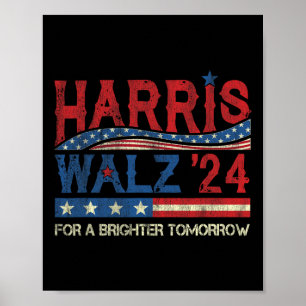 Affiche Harris 2024 Pour un lendemain plus brillant Kamala