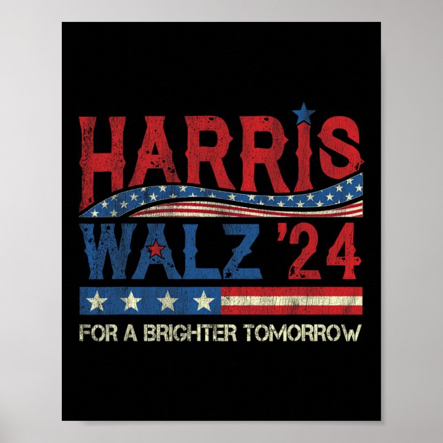 Affiche Harris 2024 Pour un lendemain plus brillant Kamala (Devant)