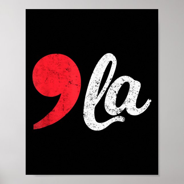 Affiche Harris 2024 Président Distressed Comma La Funny (Devant)