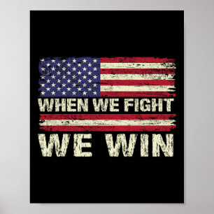 Affiche Harris 2024 Quand Nous Combattons Nous Gagnons Dnc
