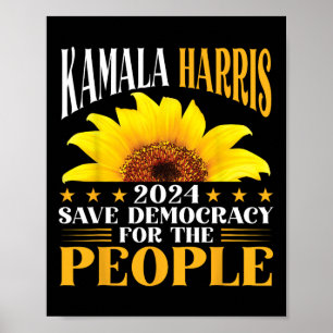 Affiche Harris 2024 Sauver La Démocratie Pour Le Peuple Su