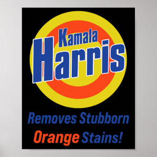 Affiche Harris 2024 supprime les taches d'orange entêtées