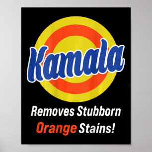 Affiche Harris 2024 supprime les taches d'orange tendues (