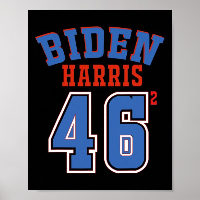Affiche Harris 46 Squared Joe Biden 46e Président Des État (Devant)