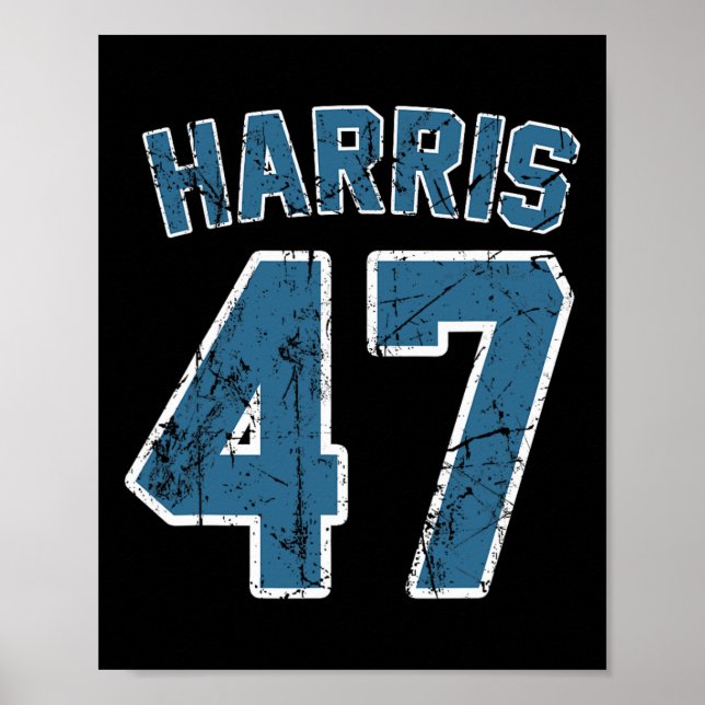 Affiche Harris 47 Vintage - Harris 2024 - Kamala 2024 (Devant)