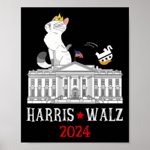 Affiche Harris a gagné l'élection présidentielle de 2024 D