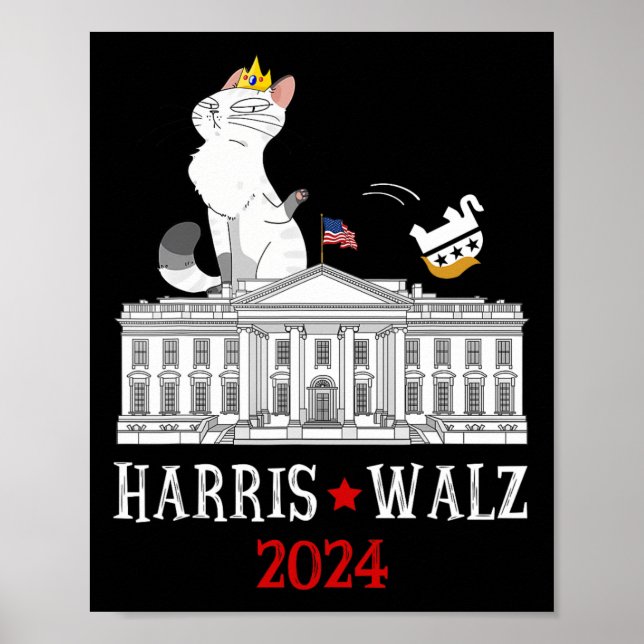Affiche Harris a gagné l'élection présidentielle de 2024 D (Devant)