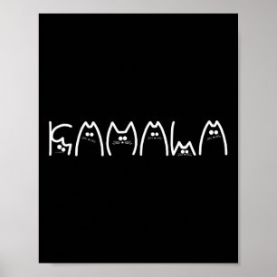 Affiche Harris Cat Lettering Positive1