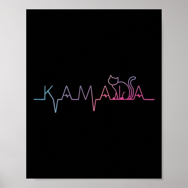 Affiche Harris Cat Lettering Positive Funny Amoureux des c (Devant)