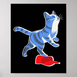 Affiche Harris Cat S'Oppose Au Président De Mega Casquette