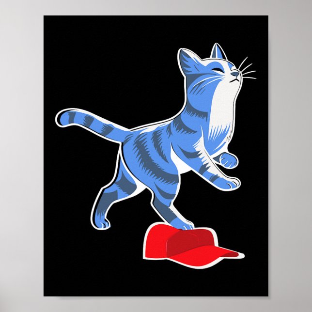 Affiche Harris Cat S'Oppose Au Président De Mega Casquette (Devant)
