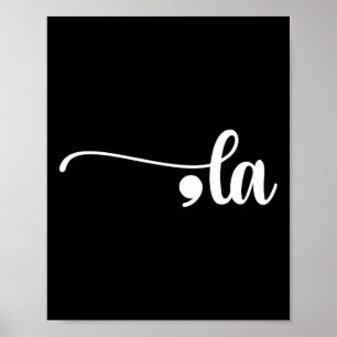 Affiche Harris Comma La ponctuation La