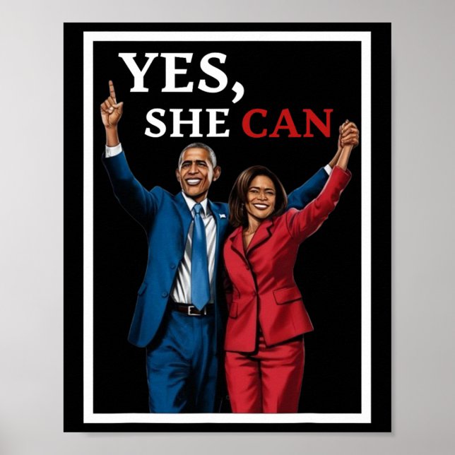 Affiche Harris Et Barack Obama À L'Avant Des Élections De  (Devant)
