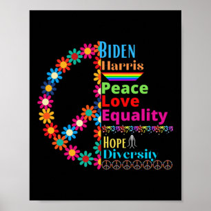 Affiche Harris Love Peace Diversity Equality Hope Shirt