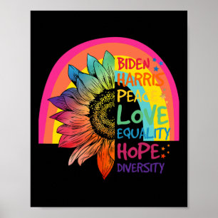 Affiche Harris Peace Love Equality Hope Diversity 1