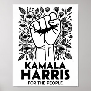 Affiche Harris Pour Le Peuple Fleur Sauvage Rétro
