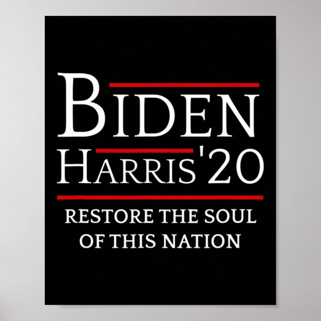 Affiche Harris Restaure L'Âme De La Nation Élection De Vot (Devant)