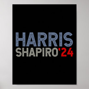 Affiche Harris-shapiro-2024 Président Élection Hommes Femm