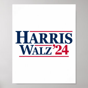 Affiche Harris Tim Walz 2024 24 Pour Le Président Brat Usa