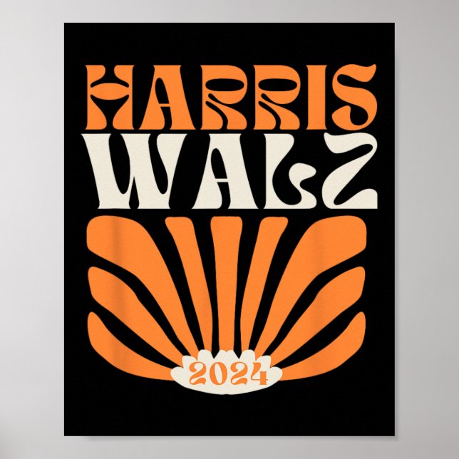 Affiche Harris Tim Walz 2024 Election 2024 Harris Waltz (Devant)