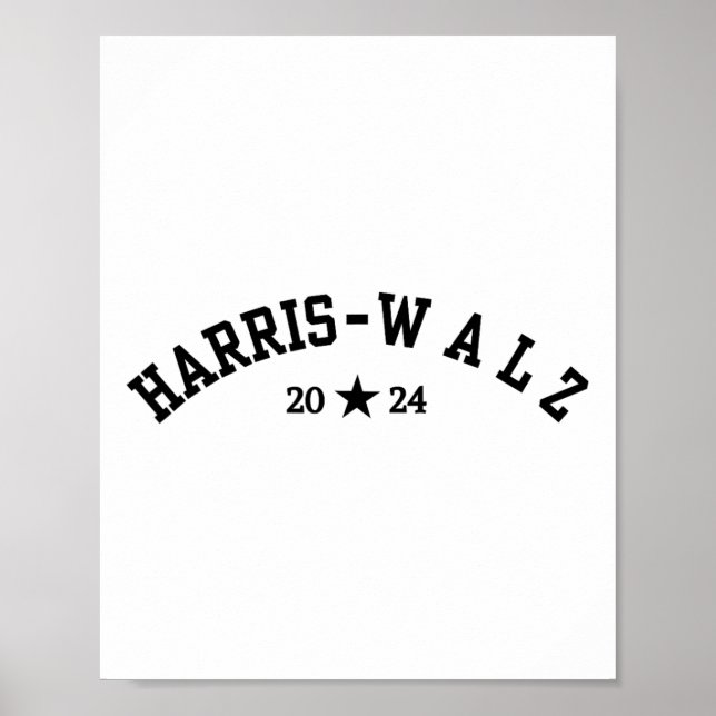Affiche Harris Tim Walz Élection de base-ball de police 20 (Devant)