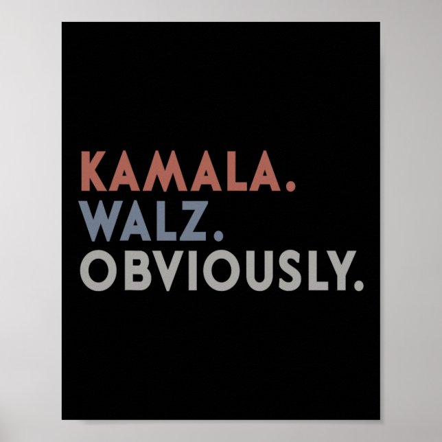 Affiche Harris Tim Walz Votez de toute évidence Harris Wal (Devant)