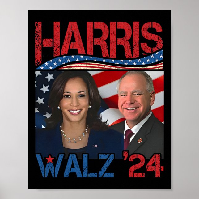 Affiche Harris Tim Walz Waltz 3 (Devant)