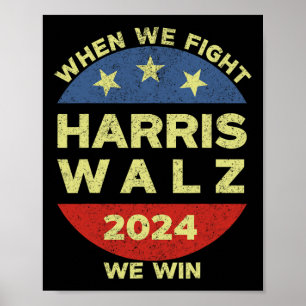Affiche Harris Tim WAlzheimer 2024 Quand nous combattons n