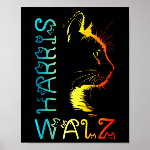 Affiche Harris Valse 2024 Kamala Wheimer Drôle Femme au Ch