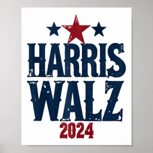 Affiche Harris W 2024 Election Kamala Harris Tim Waltz 202