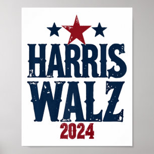 Affiche Harris W 2024 Election Kamala Harris Tim Waltz 202