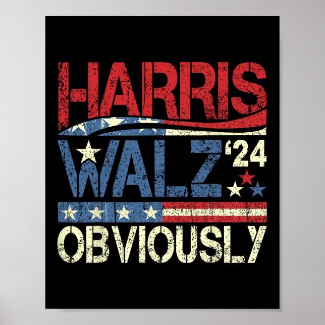Affiche Harris W Évidemment ! Harris Waltz 2024 Election (Devant)