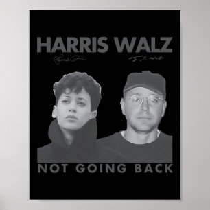 Affiche Harris W Not Going Back 80s Photo Retro 2024 Vote