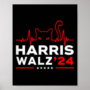 Affiche Harris Waltz 2024 Election Harris Tim Waltz Heartb
