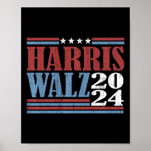 Affiche Harris Waltz 2024 Election Kamala Harris Tim Waltz