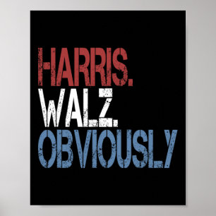 Affiche Harris Waltz 2024 Élection Kamala Harris Tim Waltz
