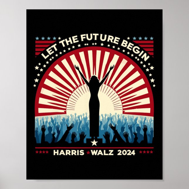Affiche Harris Waltz 2024 Election Kamala Harris Tim Waltz (Devant)