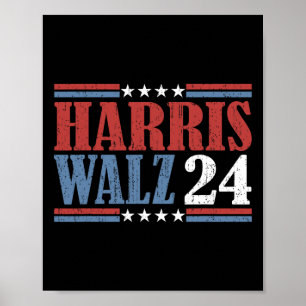 Affiche Harris Waltz 2024 Election Kamala Harris Tim Waltz