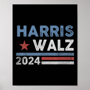 Affiche Harris Waltz 2024 Election Kamala Harris Tim Waltz
