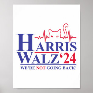 Affiche Harris Waltz 2024 Nous ne retournons pas drôle Cha