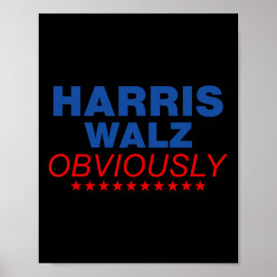 Affiche Harris Waltz Évidemment 2024 Balz À La Walz