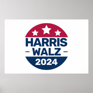 Affiche Harris Walz 2024 Campagne pour le président Patrio