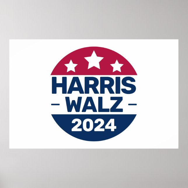 Affiche Harris Walz 2024 Campagne pour le président Patrio (Devant)